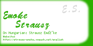 emoke strausz business card